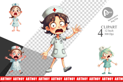 Panic Nurse Clipart Product Image 1