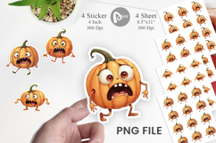 Panic Pumpkin Sticker Product Image 1