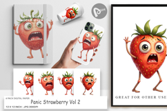 Digital Paper Panic Strawberry Product Image 1