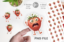 Panic Strawberry Sticker Product Image 1