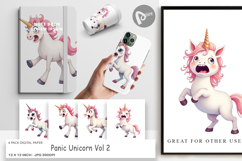 Digital Paper Panic Unicorn Product Image 1