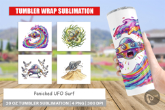 Panicked UFO Surf Tumbler Product Image 1