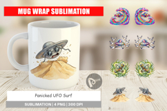 Panicked UFO Surf Mug Wrap Product Image 1