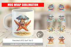 Panicked UFO Surf Mug Wrap Product Image 1