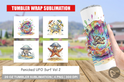 Panicked UFO Surf Tumbler Product Image 1