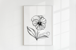 Minimalist Floral Line Art Clipart SVG | PNG | EPS Product Image 5