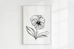 Minimalist Floral Line Art Clipart SVG | PNG | EPS Product Image 5
