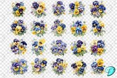 Pansy Flowers Clipart Transparent PNG Product Image 2