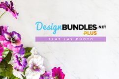 flatlay image of pansies