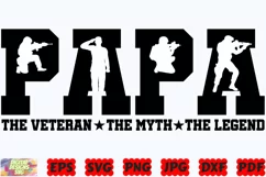Papa SVG | Veteran SVG | Myth SVG | Legend SVG | Father SVG Product Image 3