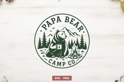 Papa Bear SVG for Cricut, Camp Co PNG for Sublimation Design Product Image 1