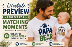 Papa Bear Baby Bear Matching Dad and Baby SVG File Product Image 3