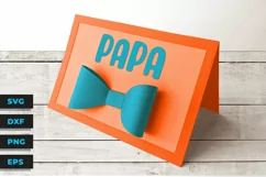 French Italian Spanish Papercut Card for Papa / Papá SVG PNG Product Image 2