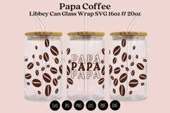 papa coffee libbey beer can glass full wrap svg presized template for 16oz and 20oz glass for Cricut Silhouette and sublimation