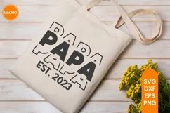 Papa est 2023 | baby shower | Pregnancy svg quote | New dad Product Image 2