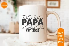Papa est 2023 | baby shower | Pregnancy svg quote | New dad Product Image 3