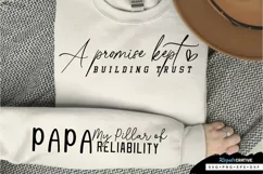Papa My Pillar Of Reliability Sleeve SVG, Father's Day SVG Product Image 1