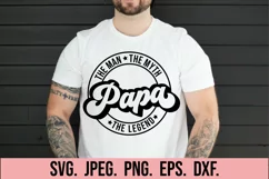 The Man The Myth Papa SVG - Fathers Day SVG - Best Papa Ever Product Image 1