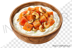 Papaya Lime Cashew Yogurt PNG Clipart Watercolor Fruit Product Image 1