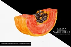 Papaya Watercolor Illustarion Clipart Sublimation Product Image 2