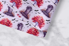 Kawaii Halloween Digital Papers Cute Autumn Seamless Pattern Product Image 5