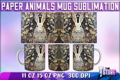 Paper Animals Mug Sublimation | 11 oz 15 oz Mug | PNG File Product Image 5