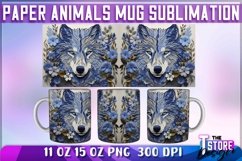 Paper Animals Mug Sublimation | 11 oz 15 oz Mug | PNG File Product Image 7