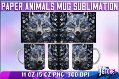 Paper Animals Mug Sublimation | 11 oz 15 oz Mug | PNG File Product Image 2