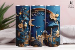 Paper Art Style Ramadan 3D Sublimation Tumbler Wrap Product Image 3