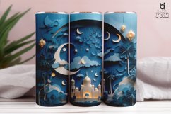 Paper Art Style Ramadan 3D Sublimation Tumbler Wrap Product Image 7