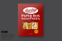 Paper Box with Pasta Mockup Product Image 2