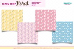 candy color flowers digital paper Product Image 2
