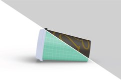 Paper Coffee Cup Lying on Floor Mockup Product Image 3