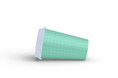 Paper Coffee Cup Lying on Floor Mockup