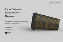 Paper Coffee Cup Lying on Floor Mockup Product Image 1