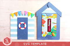 Beach Hut Gift Card Holder SVG Template Product Image 3