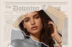 Torn paper and cut out portrait photo effect Product Image 3