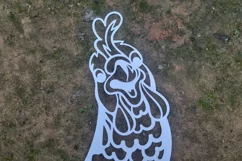 Papercut Peeking Chicken - Easy to Cut Farm Decoration SVG Product Image 4