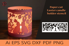 Easter Candle Holder Stencil | Paper cutting Product Image 1