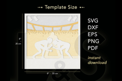 Customizable Wrestling Girls Shadow Box | Light Box Svg Product Image 4