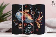 Paper Cut Fish 3D Tumbler Sublimation Bundle Product Image 4