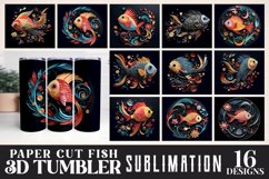 Paper Cut Fish 3D Tumbler Sublimation Bundle Product Image 1