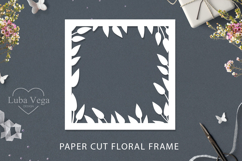 Paper cut flower frame / Flower Frame Paper Template Product Image 1