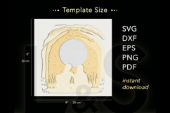 3d layered sisters light box template 