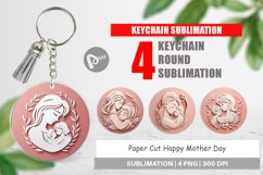 Keychain Paper Cut Mother&#039;s Day Product Image 1