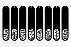 Paper Cut Narrow Flower Bookmarks SVG | Bookmarks Papercut Product Image 2