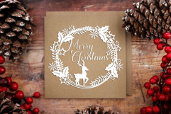 paper cut out svg, greeting Christmas card svg, door sign