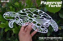 paper cut turtles
