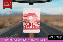 Valentine Papercut Air Freshener PNG - Couple Animals PNG Product Image 1