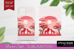 Valentine Papercut Phone Case PNG - Couple Animals Case PNG Product Image 1